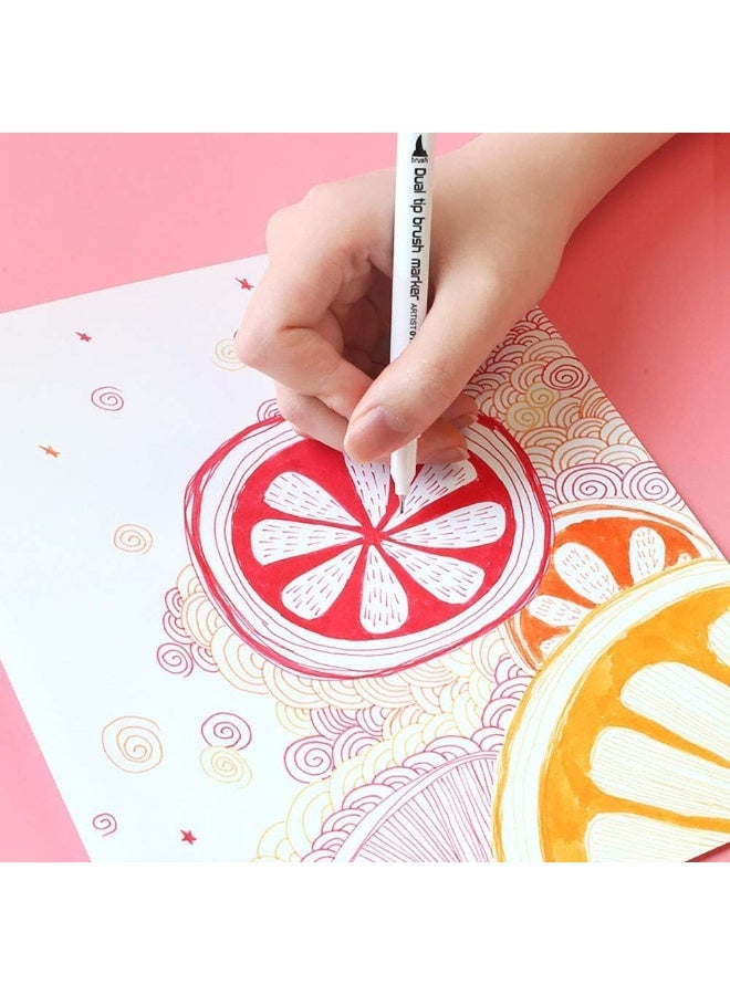 اقلام تلوين مائية مزدوجه الرأس 60 لون - Image 3