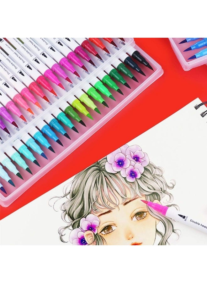 اقلام تلوين مائية مزدوجه الرأس 60 لون - Image 5