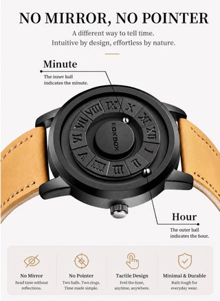 New Men's Creative Magnetic Scrolling Beads Quartz Watch for Men Waterproof watches - view 5