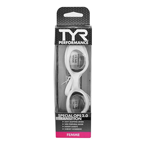 TYR Special Ops 2.0 Transition Small Swim Goggles (White) - Image 4