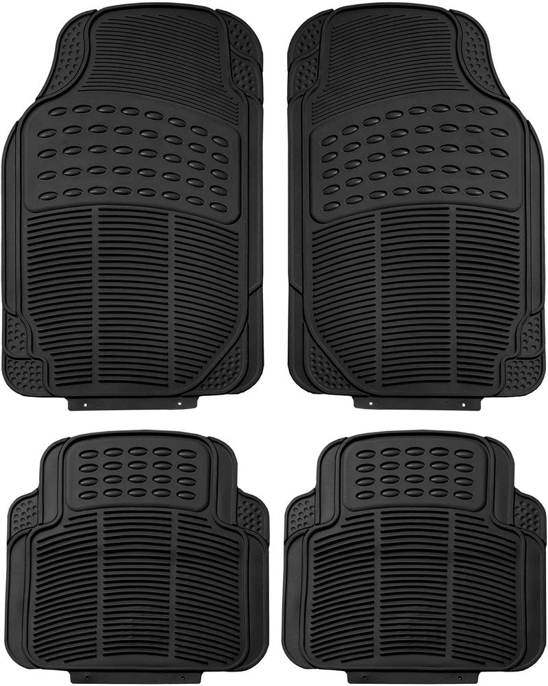 أف أتش جروب حصيرة أرضية لجميع الأحوال الجوية من FH Group موديل F11305BLACK، باللون الأسود، مكونة من 4 قطع (مجموعة كاملة قابلة للتقليم ومتينة للغاية) - Image 2