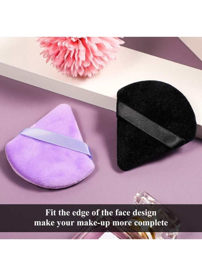 12 Pieces Powder Puff Triangle Face Makeup Cosmetic for Loose Powder – Soft, Washable, Reusable Foundation Sponge – Wet & Dry Mineral Makeup Tool for Face - Image 4