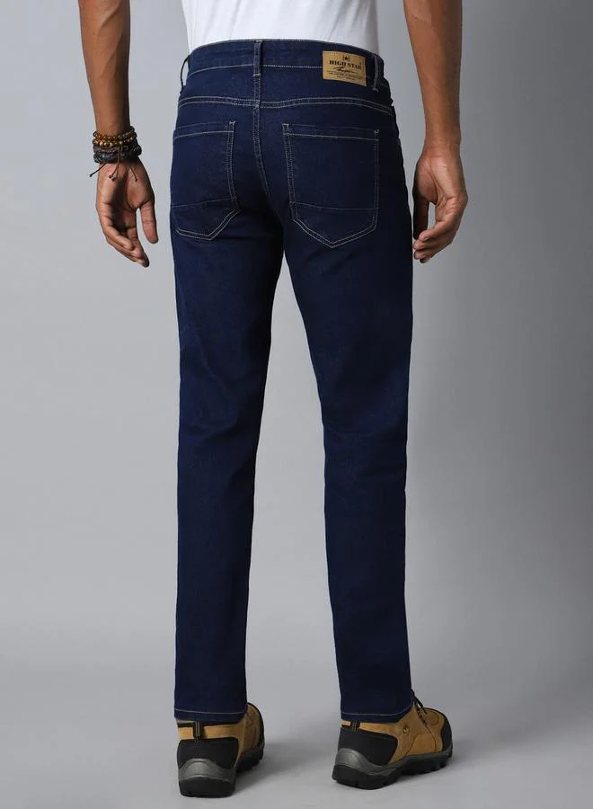 HIGH STAR HIGH STAR Mid Rise Plain Regular Fit Jeans