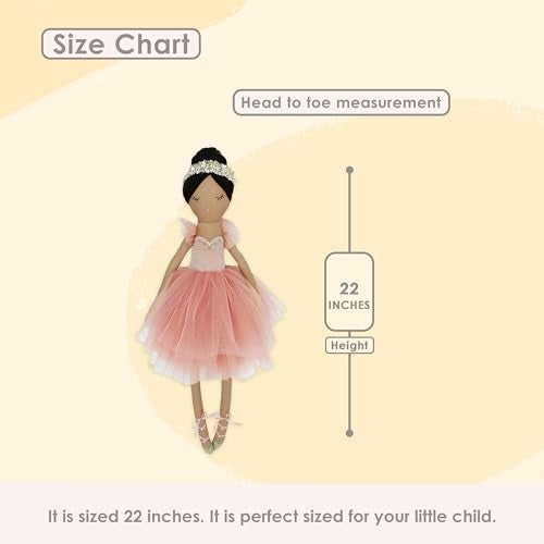 MON AMI Juliet The Prima Ballerina Stuffed Doll – 22 Inches | Plush Ballerina Doll for Girls | Use as Toy or Room Decor for Kids of All Ages - Image 3