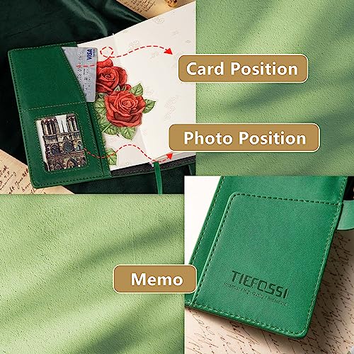TIEFOSSI Dragon Leather Journal, Hardcover Notebook, Locked Refillable Diary, Lined/Blank Paper Writing Journals with Combination Lock for Men Women Child (Green) - Image 5