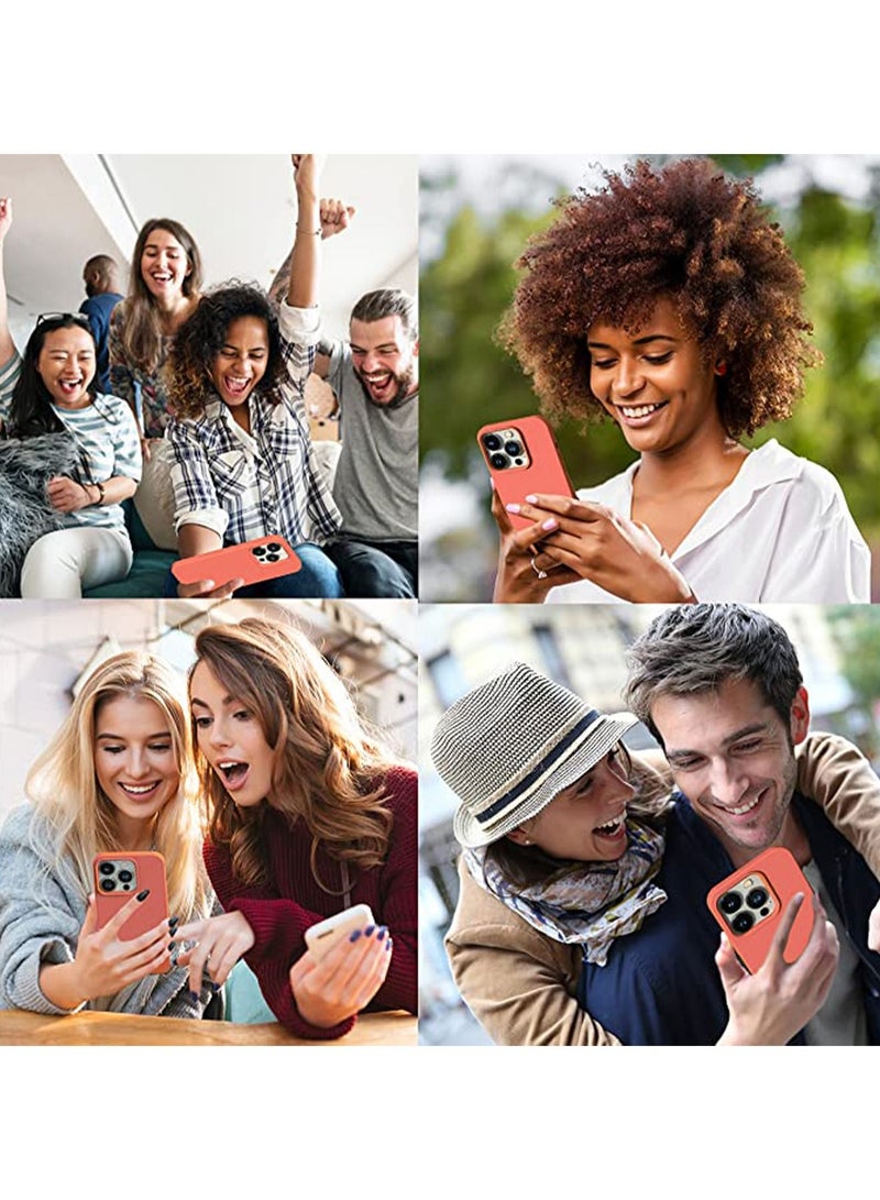 iPhone 13 Pro Max Mobile Case Cover with Liquid Silicone Slim Camera Protection Phone Back Cover Soft Anti-Scratch Protector with Supports Wireless Charging Easy Installation Design - Image 5