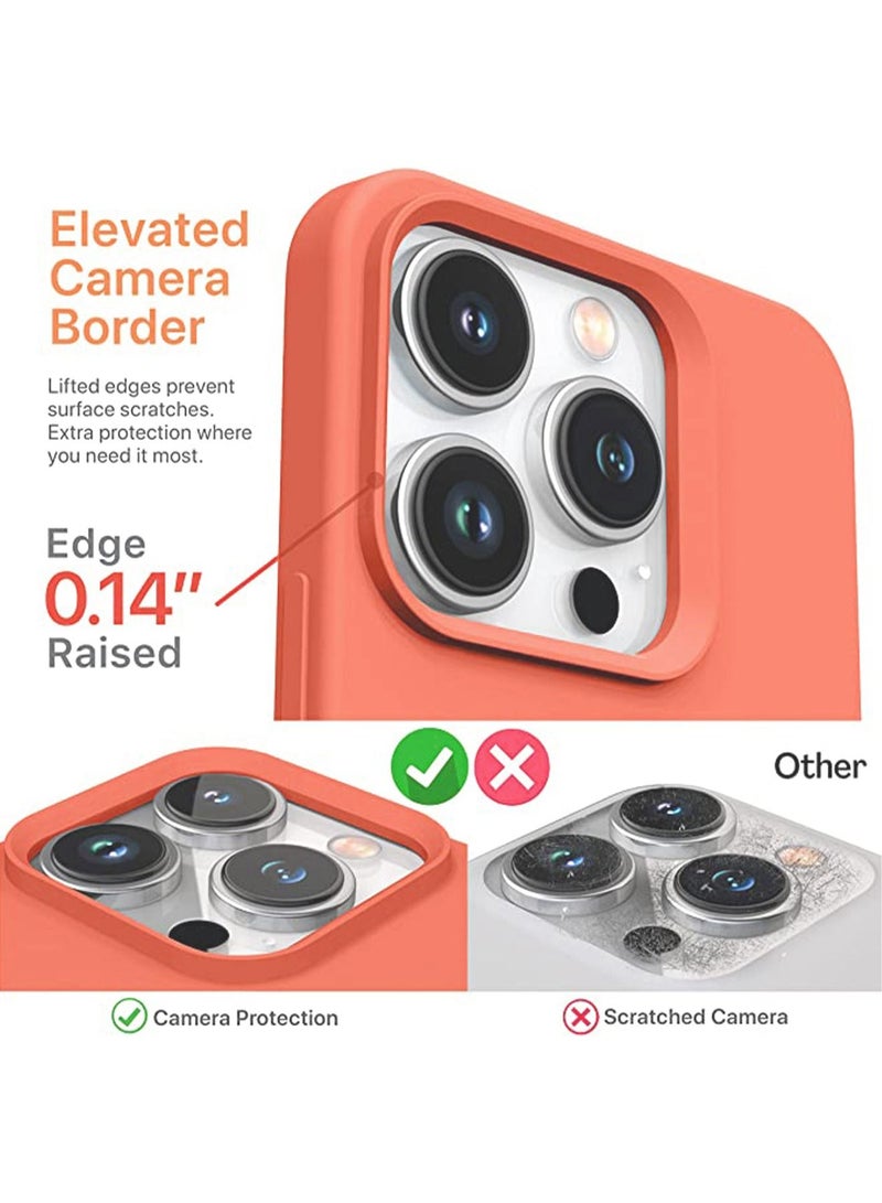 iPhone 13 Pro Max Mobile Case Cover with Liquid Silicone Slim Camera Protection Phone Back Cover Soft Anti-Scratch Protector with Supports Wireless Charging Easy Installation Design - Image 2