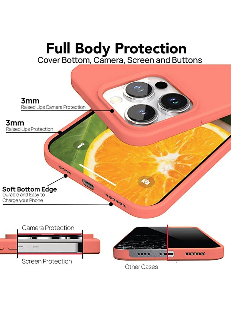 iPhone 13 Pro Max Mobile Case Cover with Liquid Silicone Slim Camera Protection Phone Back Cover Soft Anti-Scratch Protector with Supports Wireless Charging Easy Installation Design - Image 3