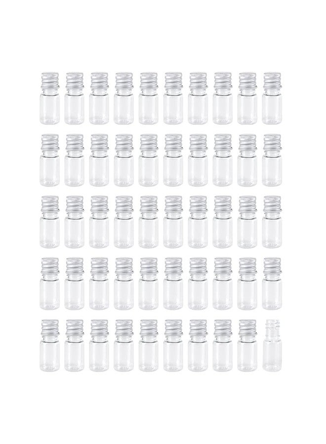 Jarvials 5ml Clear Plastic Bottle With Aluminium Screw Cap Empty Small Plastic Bottle with Screw Cap 100pcs - Image 1