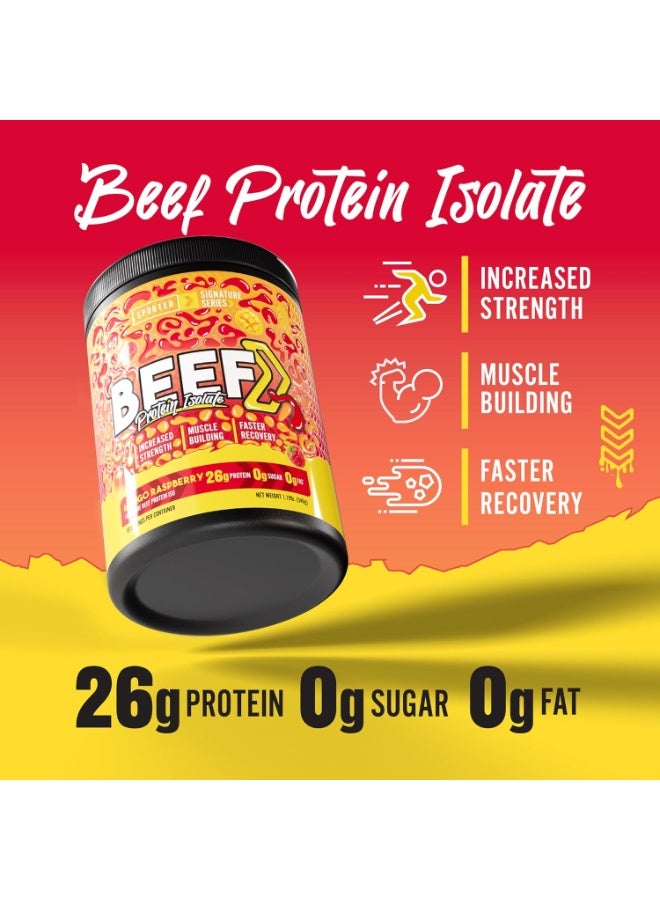 Beef Protein Isolate – Raspberry Mango, 540 Gm | Hydrolyzed Beef Protein Powder With Complete Amino Acid Profile & High Protein Content
