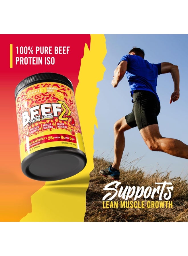 Beef Protein Isolate – Raspberry Mango, 540 Gm | Hydrolyzed Beef Protein Powder With Complete Amino Acid Profile & High Protein Content