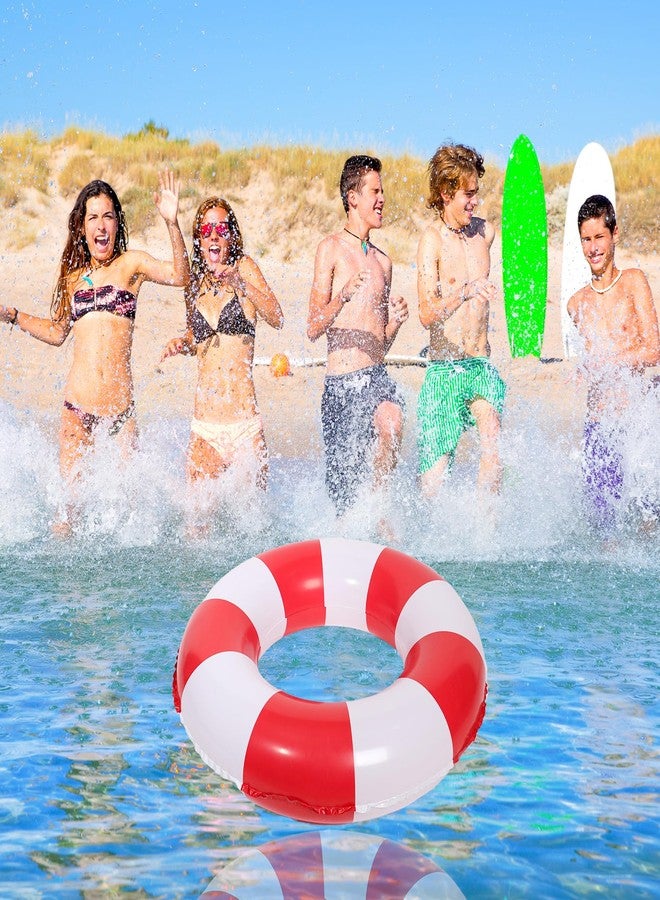 Baseo 2 Pcs 32inch Inflatable Pool Floats -Pool Floats Tubes Pool Tubes- Swim Tubes Inflatable 32" Pool Rings- Pool Swimming Rings for Adults Summer Beach Pool Party Decor (Beach Theme-red, 32inch) - Image 5