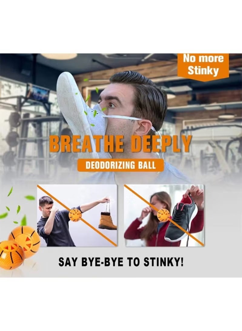 Deodorizing Ball Professional Shoe Deodorizer Balls Shoe Fresheners Balls Foot Odor Eliminator Odor-Fighting Freshener for Neutralizing Odor and Refreshing Sneaker Wardrobe Bags - Image 2