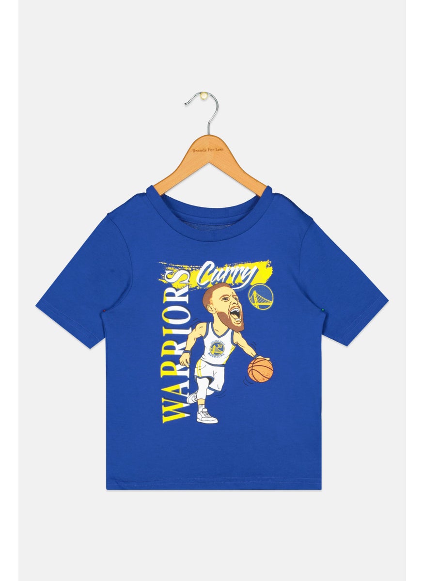 NBA Toddlers Boy Short Sleeve Graphic Print Outdoor T Shirt, Blue  - Image 1