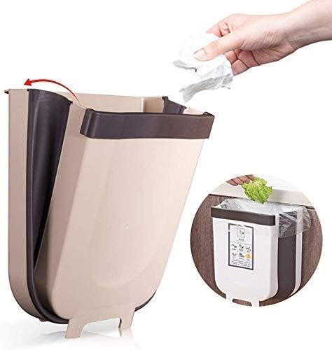 GLOWICK GLOWICK Kitchen Garbage Waste Rack Holder Wall Mount Hanging Garbage Organizer Dustbin Multifunction Trash Holder Boxes Foldable Waste Bins for Kitchen Essential 1Pcs  - Image 1