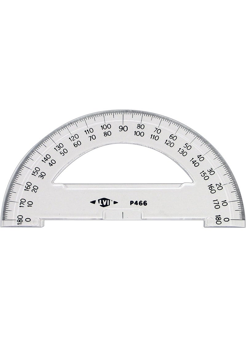 Alvin Alvin P466 6 Semicircular Protractors 009 Thick Clear Plastic School or Drafting Use  - Image 2