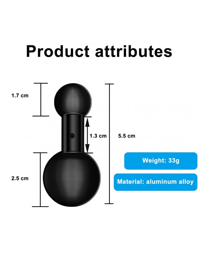 Sruim 25mm / 1 inch to 17mm Ball Adapter for RAM Mounts B Size Double Socket Arm, Garmin 17mm Swivel Ball Mounting Pattern GPS Mount  - Image 2