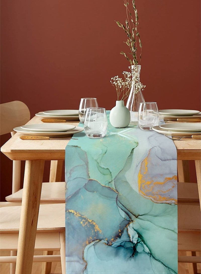 Y&D Marble Gradient Table Cloth, 13"x70" Hotel Party Disposable Mat Doily Tablecloth Coffee Decor Cloth for Dining Room Kitchen Living Holiday  - Image 5