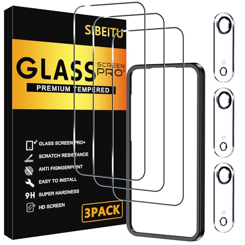 SIBEITU 3 Pack Screen Protector for iPhone 17 Air with 3 Pack Camera Lens Tempered Glass Protector, 6.6 Inch HD Clear Glass Film 9H Hardness Full Coverage, Scratch Resistent, Case Friendly - Image 1