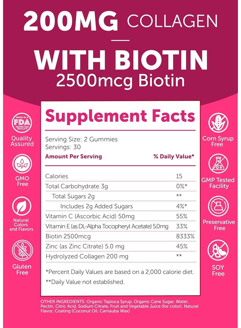 LUNAKAI Collagen Gummies for Women and Men 60 Gummies - Image 2