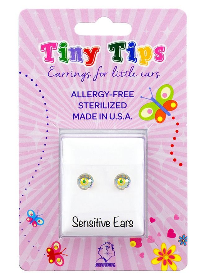 Studex 4MM Ab/Rainbow Crystal Ball Allergy free Stainless Steel Ear Studs For Kids - Image 5