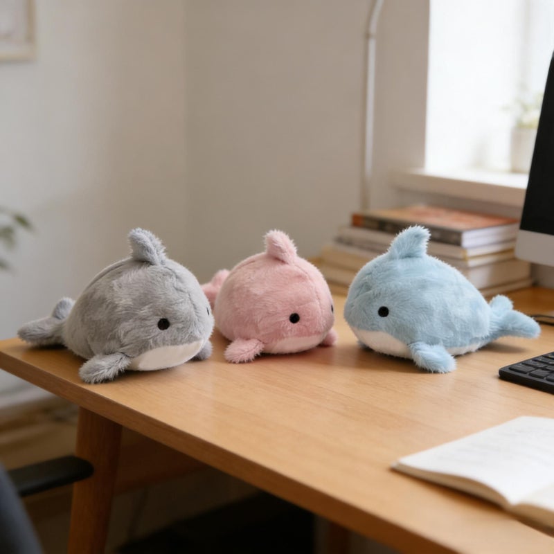 2pcs Random Color Whale Plush Doll 23cm Cute Pillow Toy Gift Holiday Home Decor - Image 5