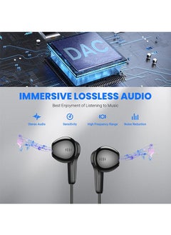 Muyixin USB C Headphone for iPhone 15 Pro Max Galaxy S23 FE HiFi Stereo Bass Type C Earbuds, HiFi Stereo Volume Control, Magnetic in Ear Wired Earbuds  - Image 2