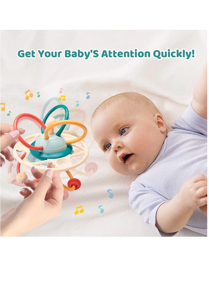 XICEN لعبة تسنين للأطفال كرة مانهاتن خشخيشات للأطفال الصغار من السيليكون عضاضة نشاط التعلم ألعاب الرضع ألعاب مونتيسوري الحسية - Image 2