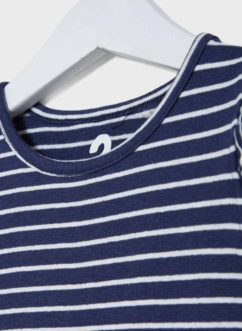 Cotton On Kids Striped Ruffle Detail Top