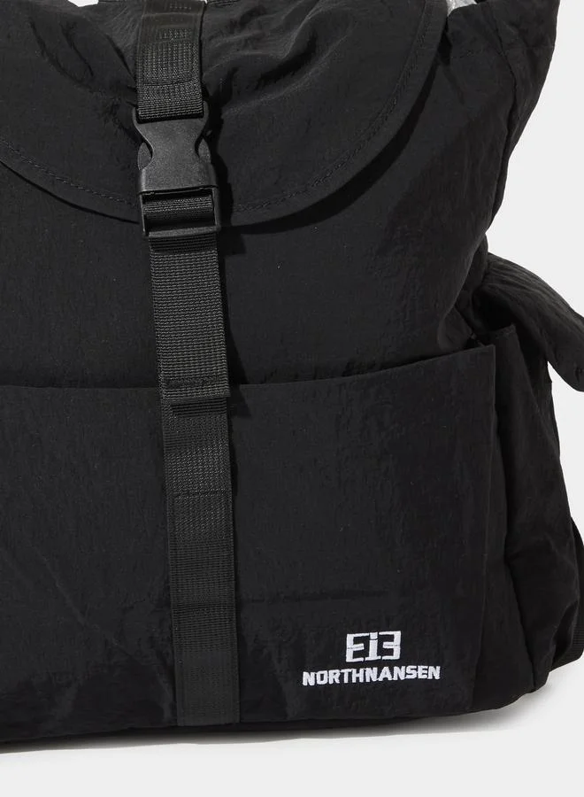 Styli  Black Crinkled Backpack with Rope Trim for Women | Best Price UAE