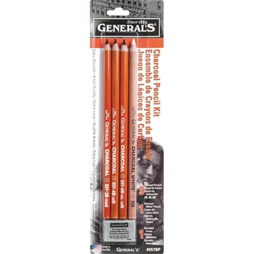 General's CHARCL PENCIL KIT4PENCLS ERASR - Image 1