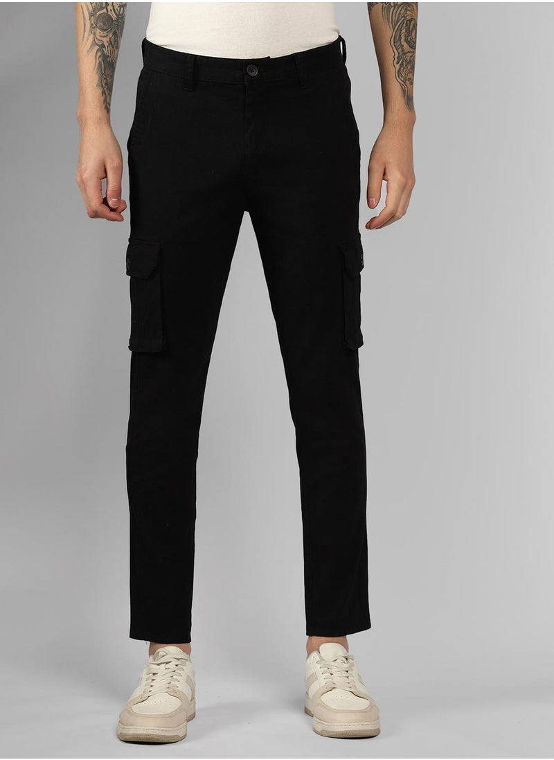 Men's Black Tapered Fit Cotton Trousers - Solid Pattern, Mid-Rise, Full-Length - pzsku/ZD0B6B11670025583FBCAZ/45/_/1732792732/72efb5ab-75dd-44bc-bff0-56ecb739bddb