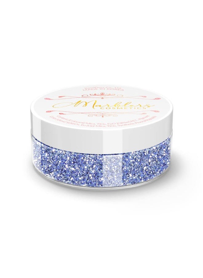 MARBLERS Twinkle Face & Body Glitter [ICY Blue] 0.18oz (5g) | Fine | Non-Toxic | Vegan | Cruelty-Free | Ethically Sourced | Festival Makeup | Eye, Hair, Nail, Eyeshadow | Cosmetic Grade  - Image 1