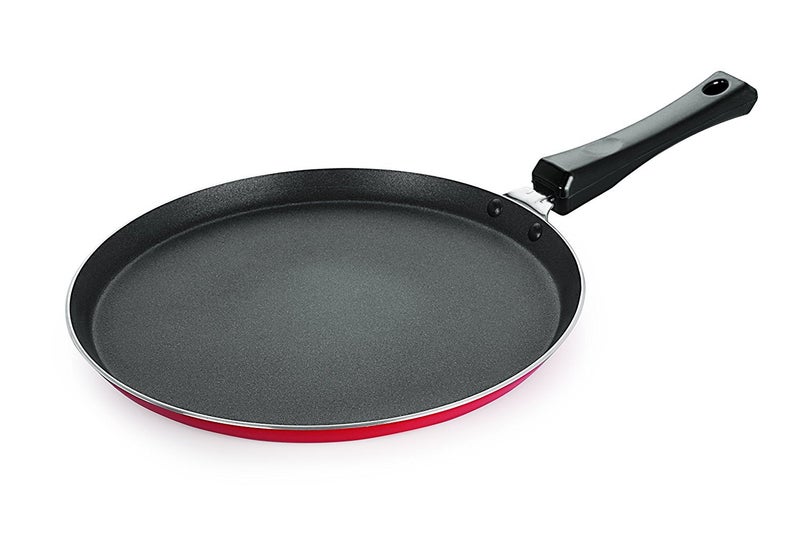 Nirlon Special Non-Stick Aluminium Cooking Flat Base Tawa Pan, 28.5cm, Red (FT12) - Image 5
