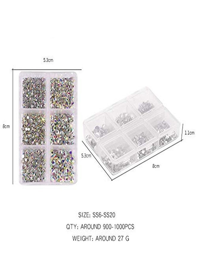 GOGOONLY Boxed Nail Crystals Nail Art Rhinestones Round Beads Flatback Glass Charms Gems Stones, 6 Sizes for Nails Decoration Makeup Clothes Shoes (Mixed Colors) - Image 5