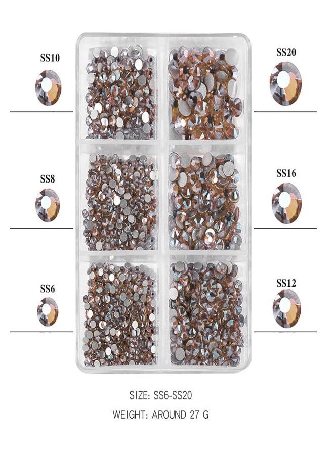 GOGOONLY Boxed Nail Crystals Nail Art Rhinestones Round Beads Flatback Glass Charms Gems Stones, 6 Sizes for Nails Decoration Makeup Clothes Shoes (Mixed Colors) - Image 4
