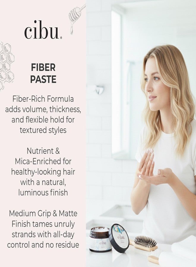 سيبو معجون ألياف سيبو - معجون تصفيف شعر غني بالمغذيات للرجال والنساء - متعدد الاستخدامات، غني بالألياف ويمنح الشعر كثافة - 4 أونصة - Image 4