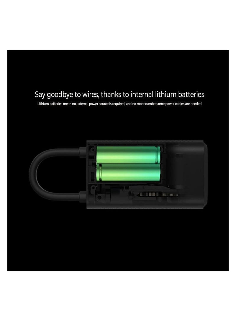 شاومي ضاغط هواء محمول من شاومي الكهربائي 1S، مصابيح LED 2000 مللي أمبير 150 رطل/بوصة مربعة، ضاغط هواء محمول صغير مع مستشعر ضغط LED للسيارة والدراجة الهوائية والدراجة النارية والكرة والدراجة والبالون - Image 5