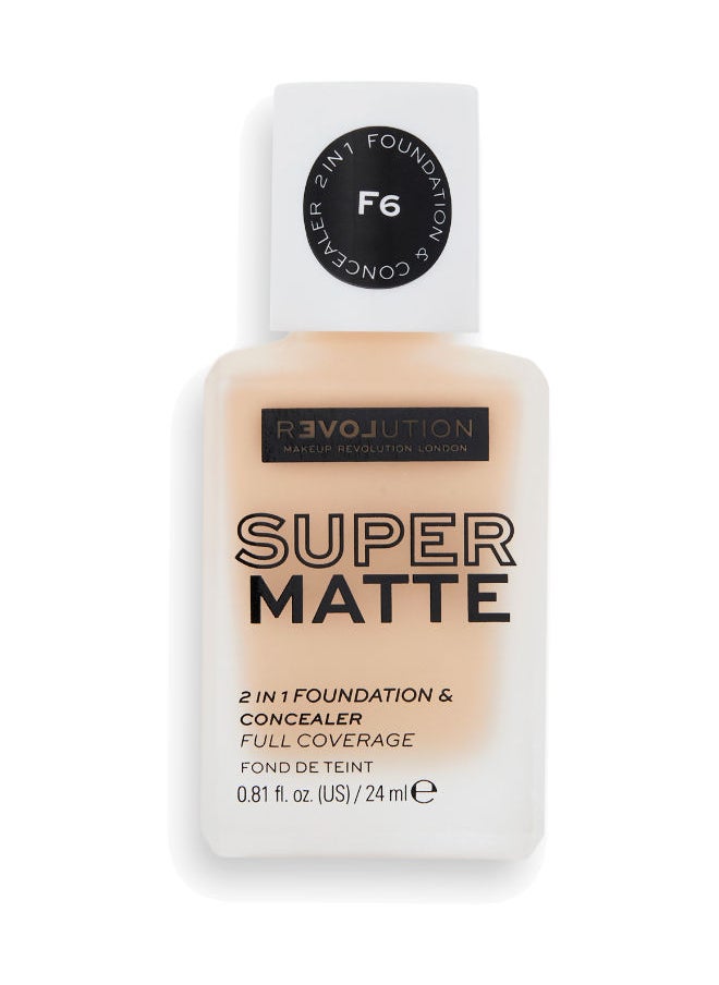 REVOLUTION - Relove Super Matte Foundation- F6 - Image 1