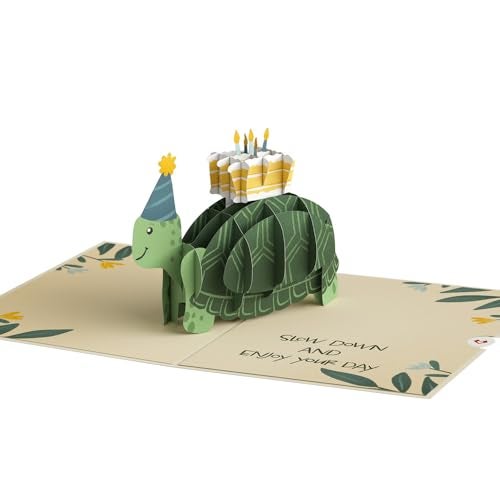 Lovepop Birthday Pop-Up Card for Her, Him, Men, Women - 3D Animal Greeting Cards - Time to Shell-ebrate - 5" x 7" - Blank Notecard & Envelope Included - Image 5