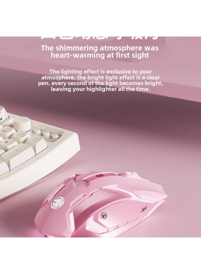 Multi-color Wired Gaming Mouse Mute Mechanical E-sports Wireless Office Bluetooth Computer Mouse High Color Value-Color:Sky Gray  Wired Version Classic Edition-Interface:Official Standard - Image 4