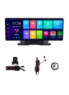 BT Wide Screen Car Video Recorder Auto Dash Cam Car Camera Recorder Night Viewing 10.26in DVR 170 Degree Wide Angle Car Global Positioning System Navigation Camcorder