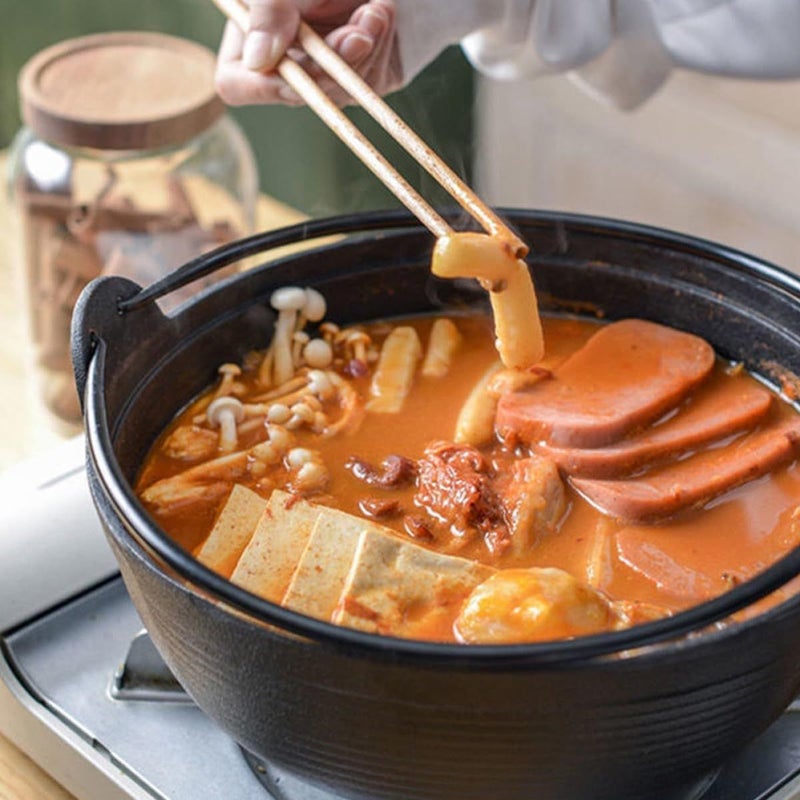 Nonstick Japanese Cast Iron Sukiyaki Pot 18cm Outdoor Cooking - Image 4