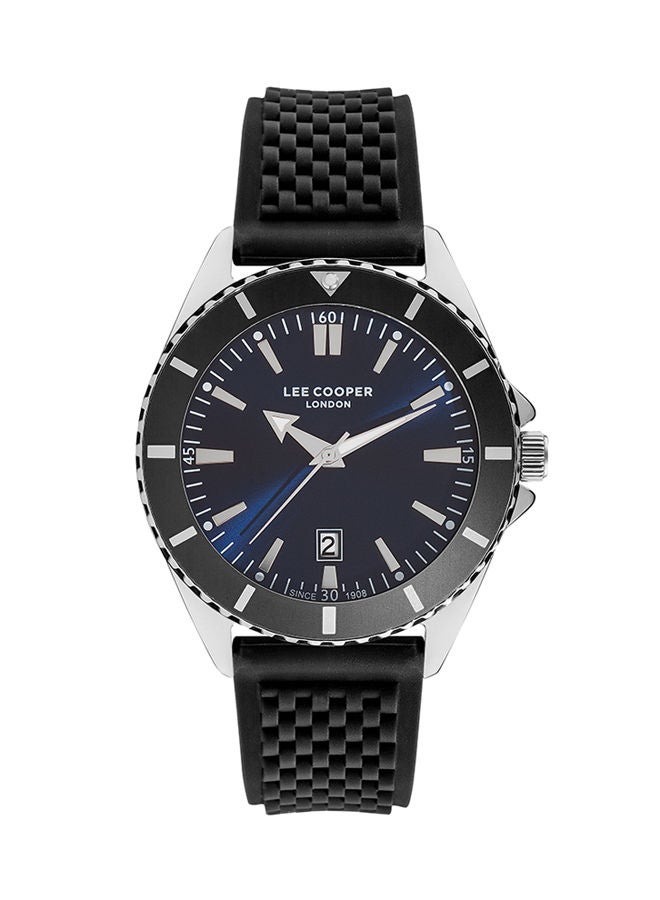 Lee Cooper ساعة يد تناظرية للرجال بقرص أزرق داكن - LC07361.391 - Image 1