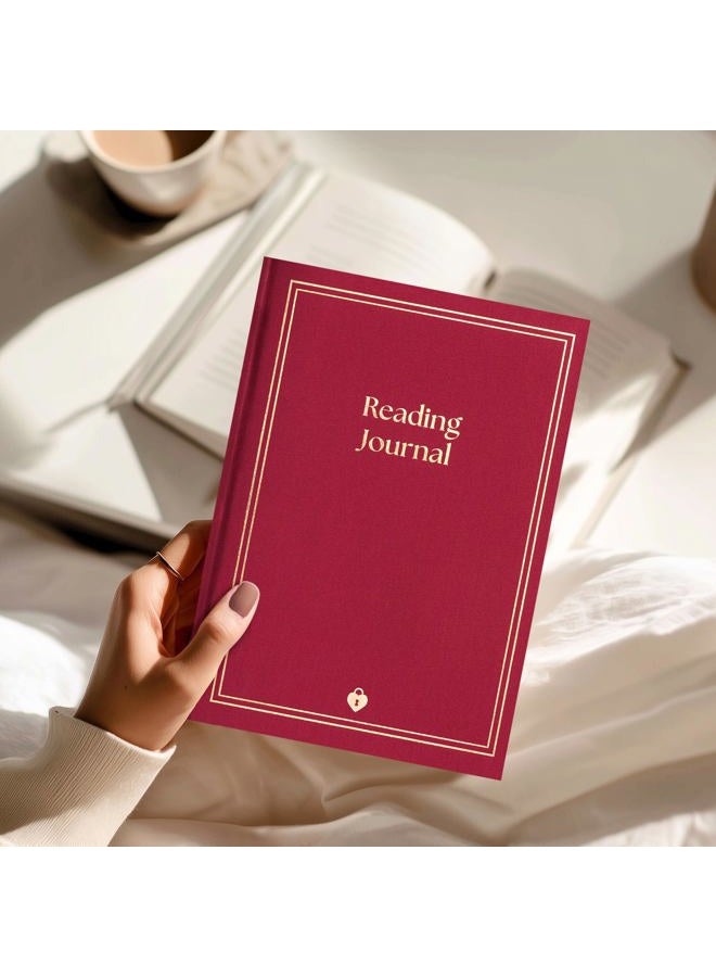 Paperell Reading Journal - 52 Reviews - Book Journal Gift for Book Lovers - Review, Log & Track Your Reading - Avid Readers Accessories - Linen Hardcover - Burgundy - Image 4