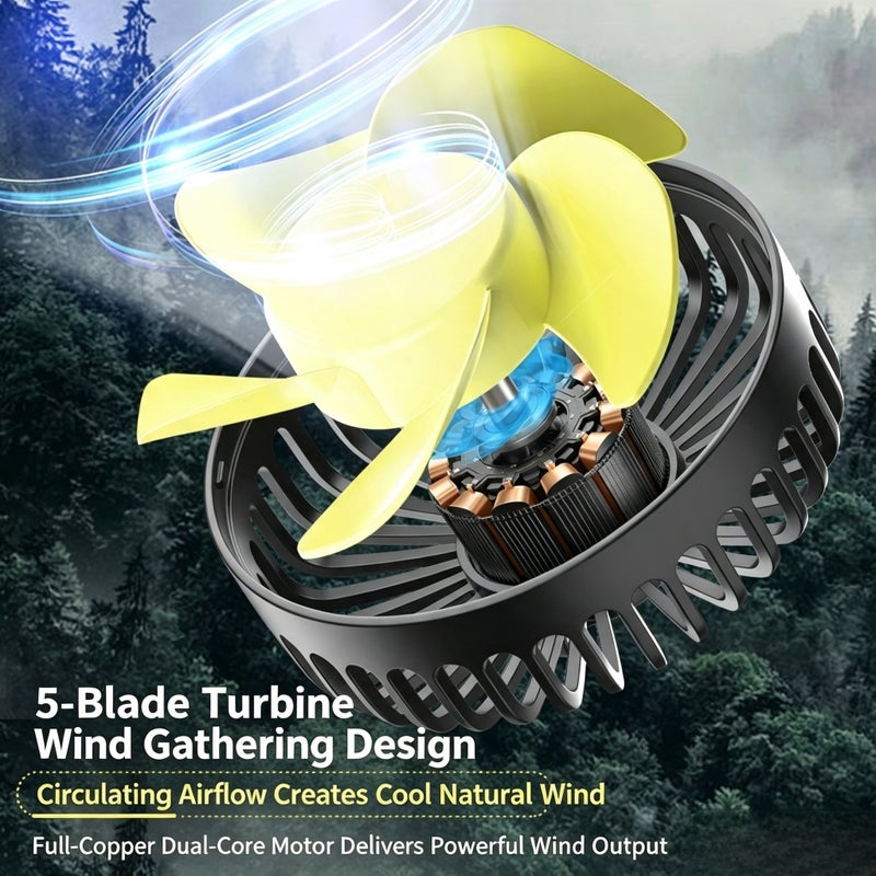 Car Rear Seat Dual Head Fan USB - Image 3