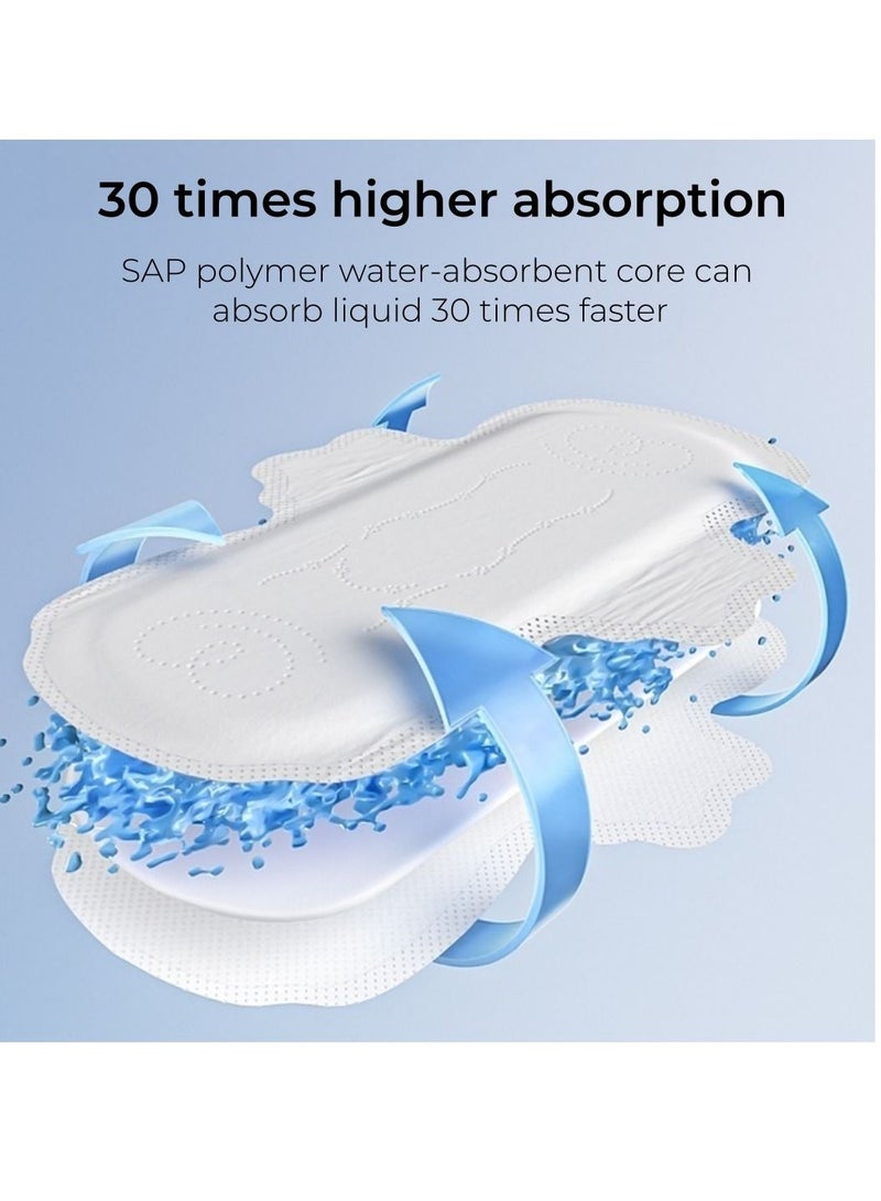 Be a better mom Disposable Period Pads for Women 4 Count Heavy Absorbency Leak Protection Pads Super Soft and Skin Friendly Pad 42 cm - Image 2