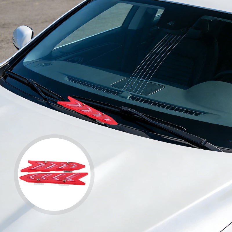 2pcs Windshield Wiper Spoiler: Stable Arrowhead Windshield Wiper Arm Pressure Spring Booster - Universal Windscreen Clear Tool for All Vehicles Noise Reducing - Image 1