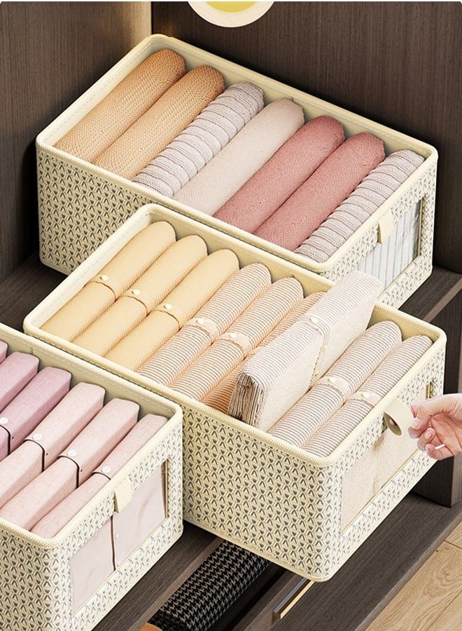 Bukela 3 Pieces Foldable Closet Storage Organizer, Washable Closet Storage Box, Cube Storage Box with Handle for Closet Home Bedroom Office，Hanging Closet Organizers - Image 2