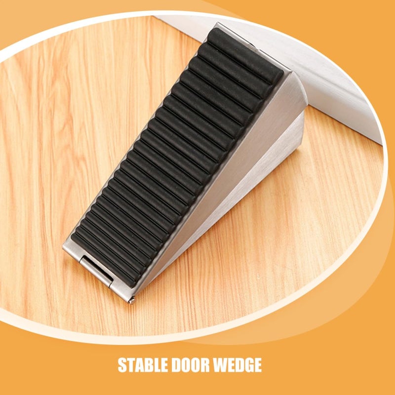 Heavy Duty Adjustable 45 75mm Stainless Steel Door Wedge Stopper with Spring Mechanism - Image 4